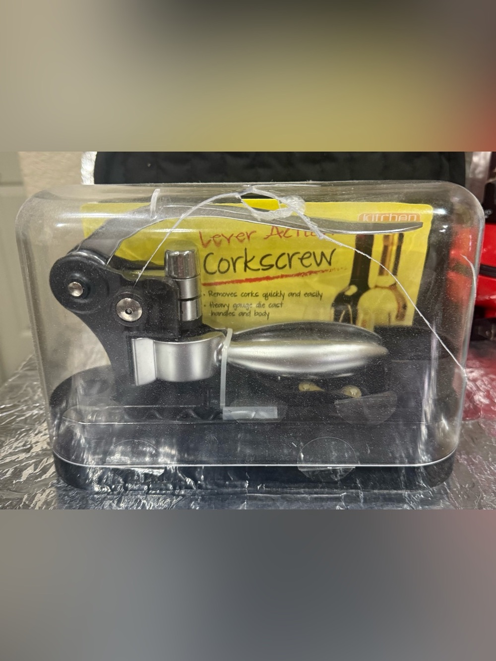Lever Action Corkscrew - Silver